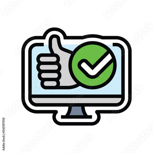 user friendly interface color icon vector illustration