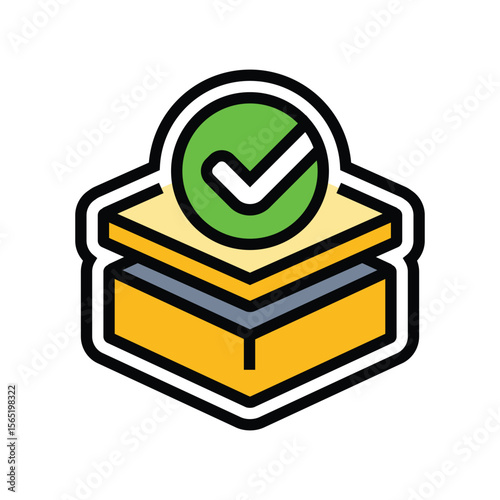 pre assembled color icon vector illustration