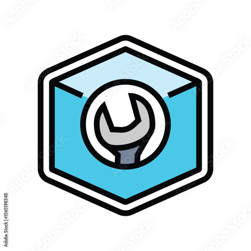 easy assembly color icon vector illustration