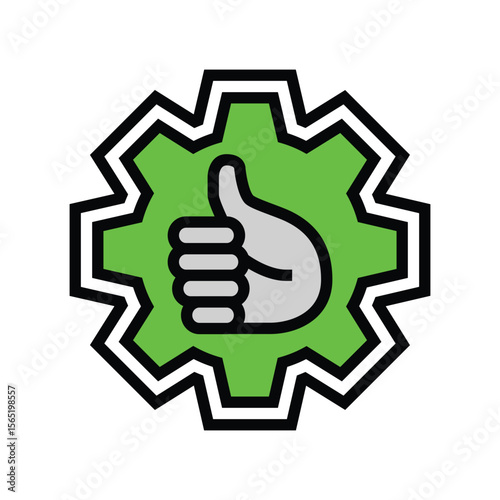 hassle free operation color icon vector illustration