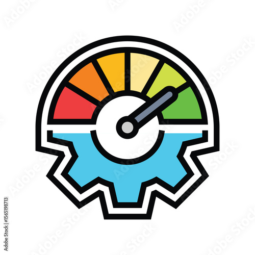 fast setup color icon vector illustration