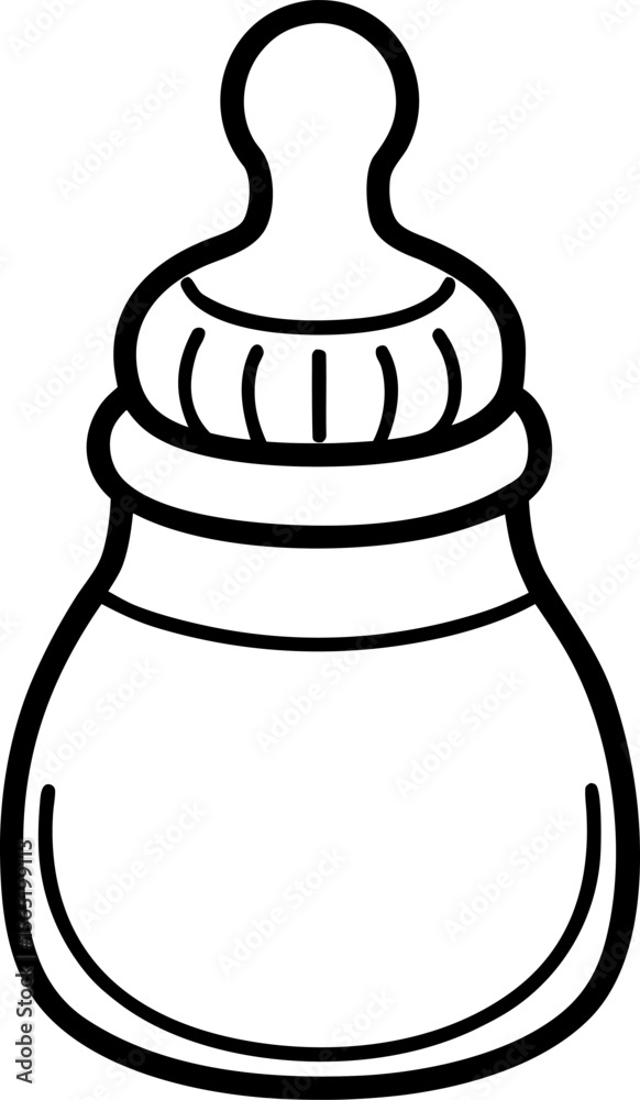 Obraz premium hand drawn vector illustration of a bottle