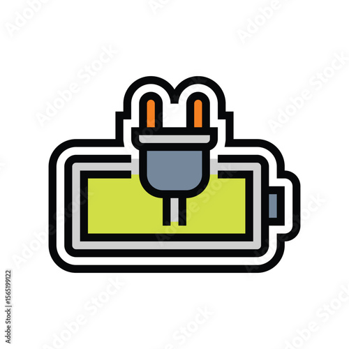 pre charged color icon vector illustration