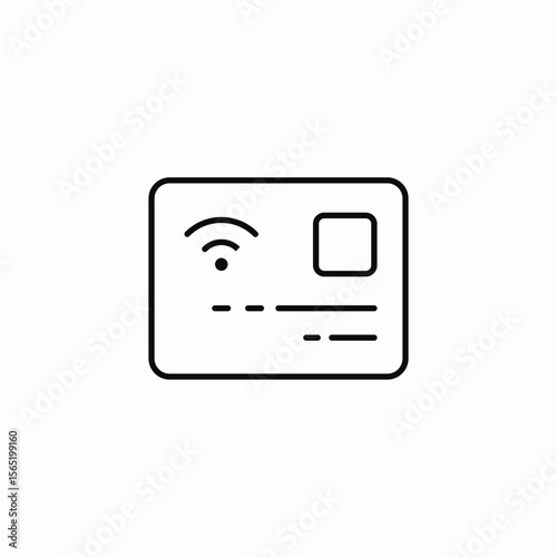 contactless payment card icon sign vector
