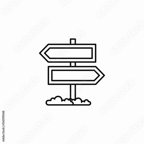 direction sign post icon sign vector
