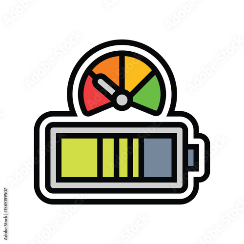 low energy consumption color icon vector illustration