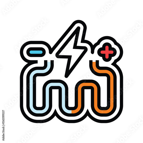 energy recovery system color icon vector illustration