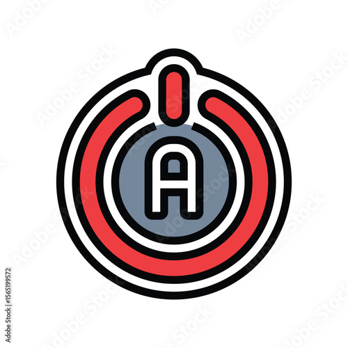 auto shut off color icon vector illustration