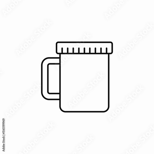 insulated travel mug icon sign vector