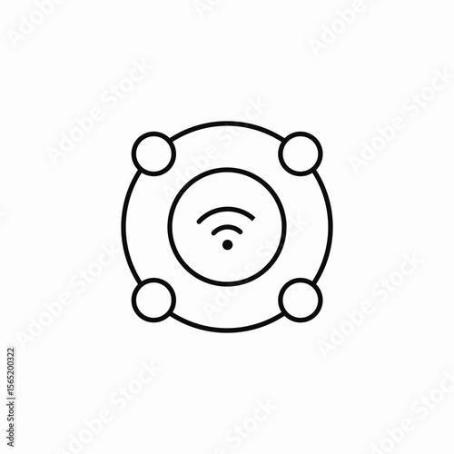 network connection hub icon sign vector