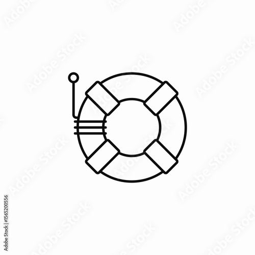 round life buoy icon sign vector