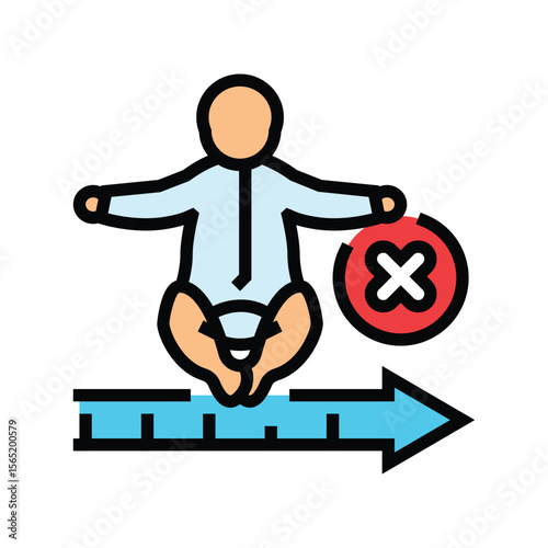 infant mortality rate color icon vector illustration