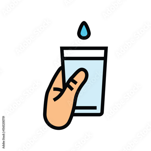 access clean water color icon vector illustration