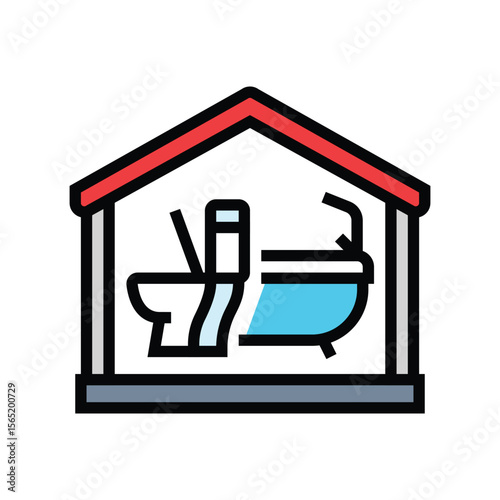 sanitation facilities color icon vector illustration