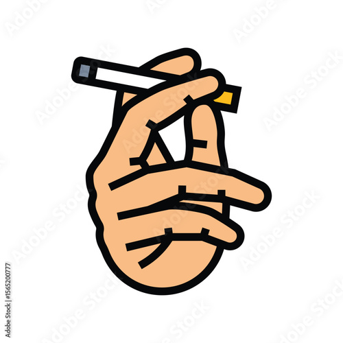 smoking prevalence color icon vector illustration