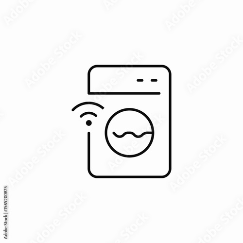 washing machine signal icon sign vector