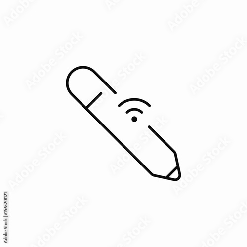 wireless digital pen icon sign vector