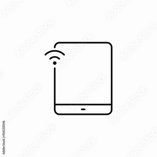 wireless tablet device icon sign vector