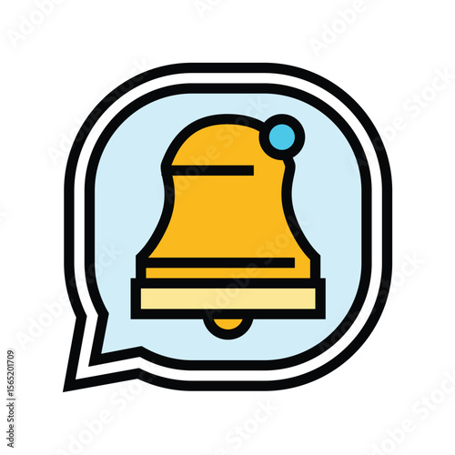 smart notifications color icon vector illustration