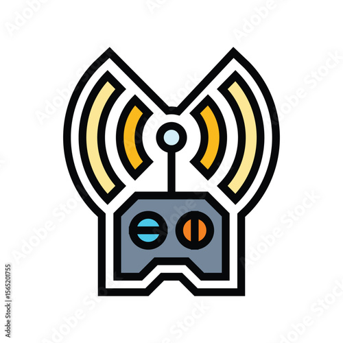 remote control color icon vector illustration