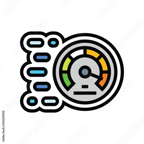 multi speed color icon vector illustration
