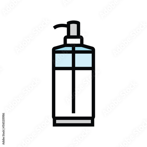 liquid soap dispenser pump color icon vector illustration