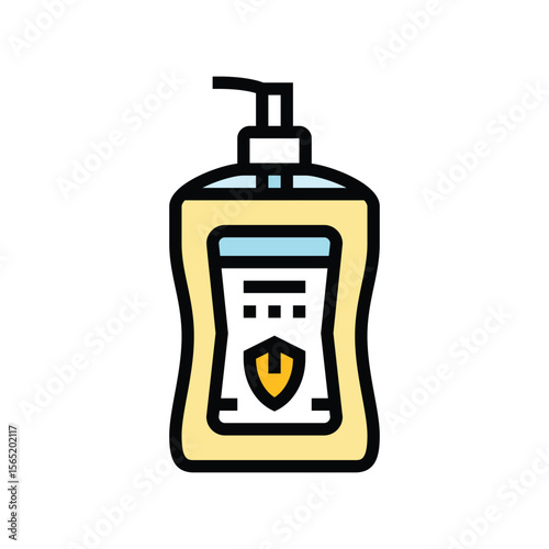 antibacterial liquid soap color icon vector illustration