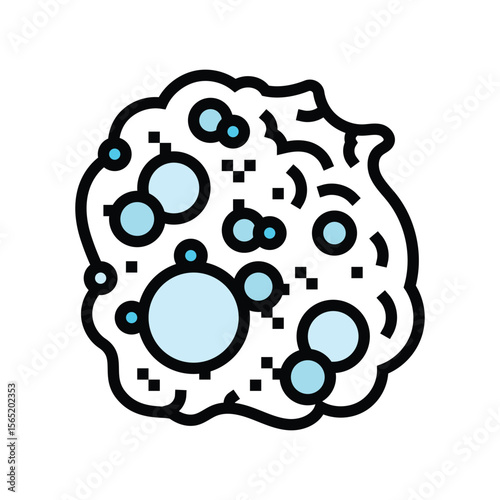 soap foam bubbles color icon vector illustration