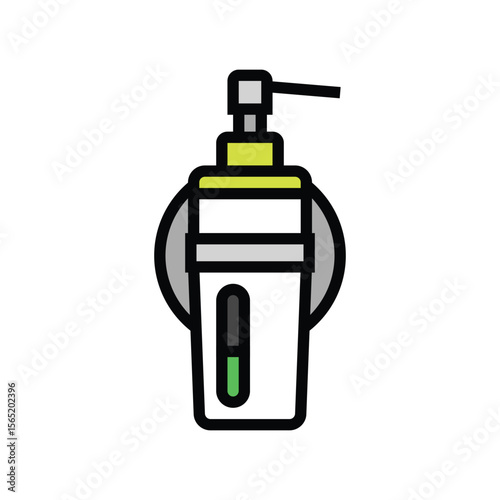 soap dispenser wall mount color icon vector illustration