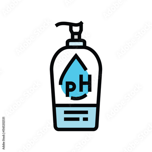 liquid soap ph balance symbol color icon vector illustration