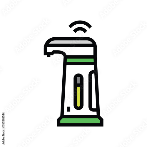 sensor activated soap dispenser color icon vector illustration