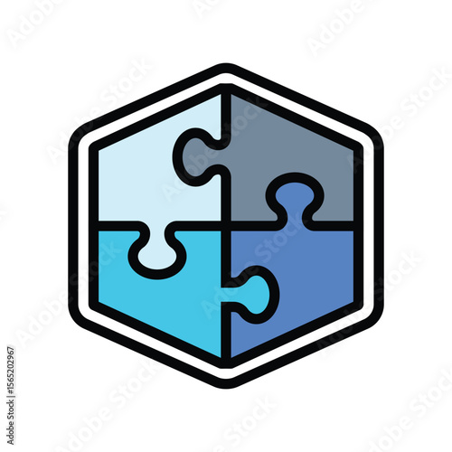 pre assembled color icon vector illustration