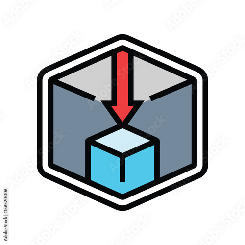compact size color icon vector illustration