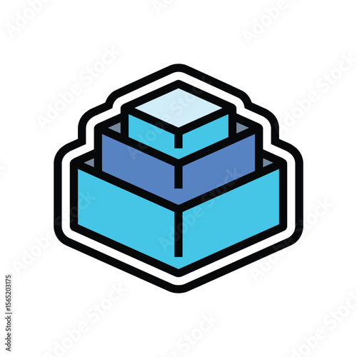 stackable design color icon vector illustration