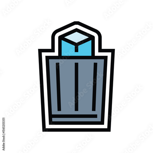 easy disposal color icon vector illustration