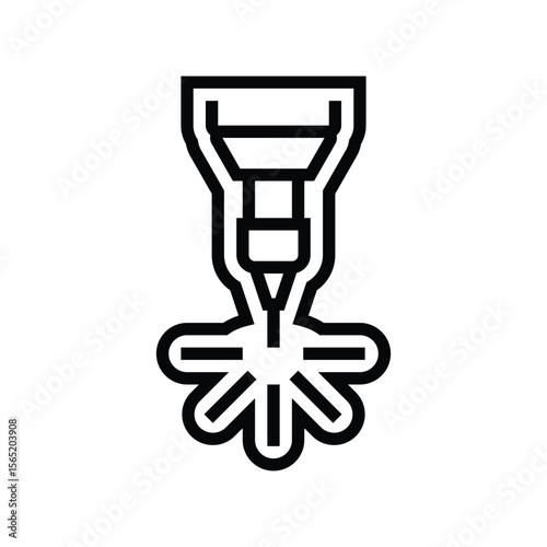 personalized engraving option line icon vector illustration