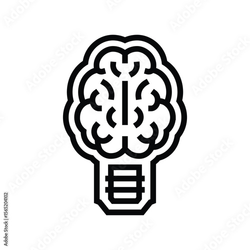 intelligent design line icon vector illustration
