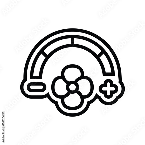 adjustable speed settings line icon vector illustration