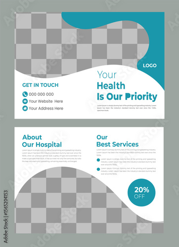  Medical healthcare solution 4 page ready to print bi fold brochure

