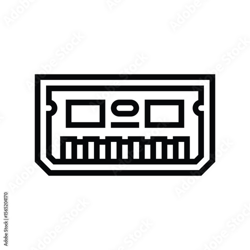 digital memory line icon vector illustration