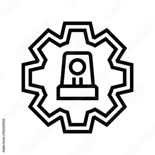emergency mode feature line icon vector illustration