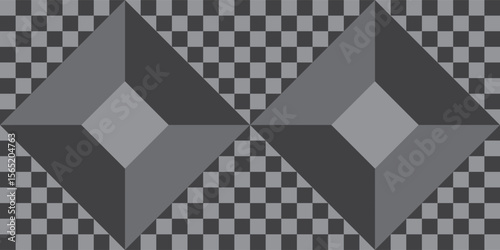 Fototapeta Naklejka Na Ścianę i Meble -  Futuristic Grey Gemstone Abstraction. Vector Illustration