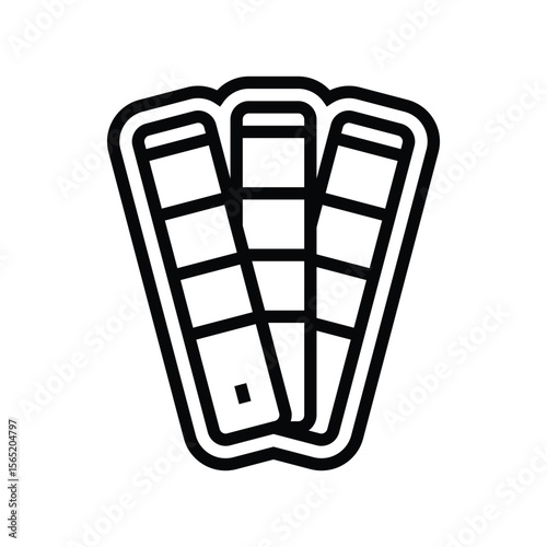 color options line icon vector illustration
