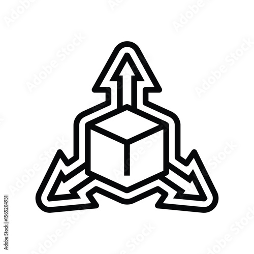custom size options line icon vector illustration