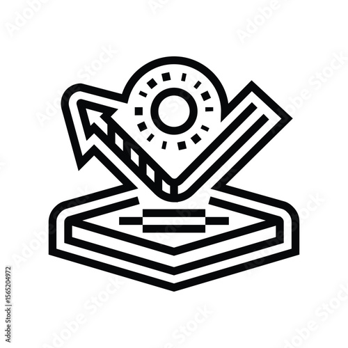 non reflective finish line icon vector illustration