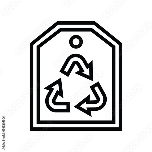 recyclable materials line icon vector illustration