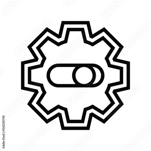 quick setup line icon vector illustration