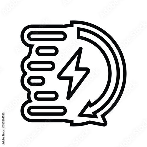 quick charge enabled line icon vector illustration