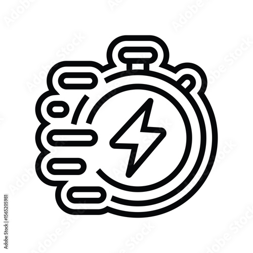 instant use line icon vector illustration