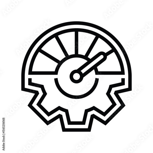 fast setup line icon vector illustration